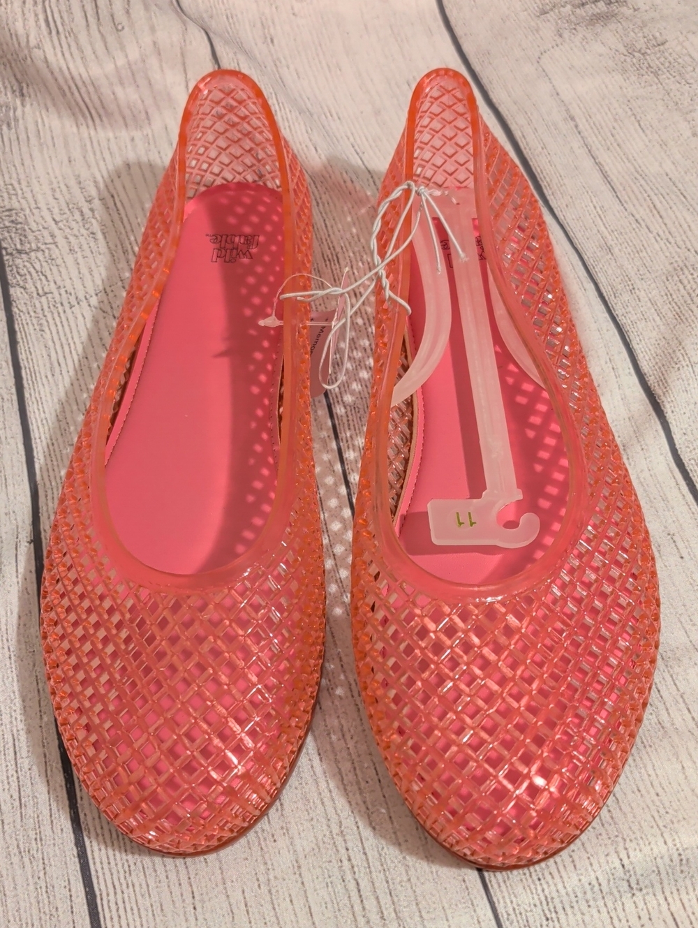 Women’s Jelly Ballet Flats Hot Pink
